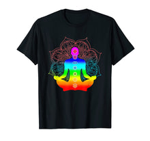 Load image into Gallery viewer, Yoga Meditating Shirt - 7 Chakra T shirt - Women