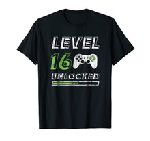 Load image into Gallery viewer, Level 16 Unlocked - 16 Year Old Gamer Funny Birthday T-Shirt