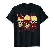 Load image into Gallery viewer, See No Evil, Speak No Evil, Hear No Evil Funny Skull T-Shirt