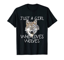 Load image into Gallery viewer, Just A Girl Who Loves Wolves Tshirt Cute Wolf Tee Shirt Gift