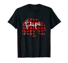 Load image into Gallery viewer, Mens Red Plaid Papa Bear Shirt Matching Pajama Family Buffalo Dad