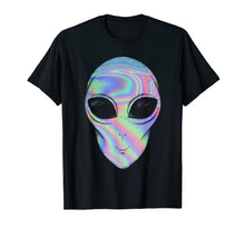 Load image into Gallery viewer, Alien Head Holographic Glow Effect T Shirt