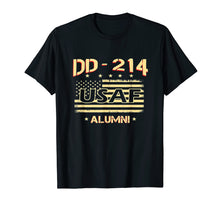 Load image into Gallery viewer, Air Force Alumni DD-214 Vintage American Flag T-Shirt