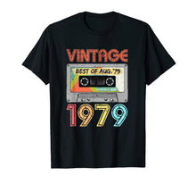 Load image into Gallery viewer, August 1979 40th Birthday Shirt | Mens Womens Vintage 1979 T-Shirt
