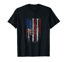 Load image into Gallery viewer, American Flag Vintage Baseball Flag T-Shirt, Dad, Mom Tee