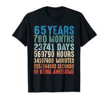 Load image into Gallery viewer, 65 Years Old 65th Birthday Vintage Retro T Shirt 780 Months