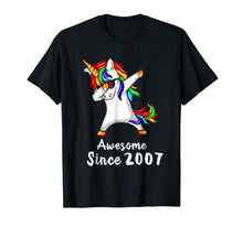 Load image into Gallery viewer, 11 Years Old 11th Birthday Unicorn Dabbing Shirt 2007 Gift