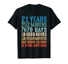 Load image into Gallery viewer, 21 Years Old 21st Birthday Vintage Retro T Shirt 252 Months