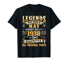 Load image into Gallery viewer, May 1938 81st Birthday Gift 81 Year Old Men Women Shirt