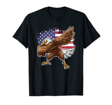 Load image into Gallery viewer, 4th of July Proud Dabbing American Eagle USA T-Shirt