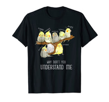 Load image into Gallery viewer, Cockatiel Parrot Emotions Cute T-Shirt