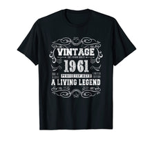 Load image into Gallery viewer, Vintage 57th Birthday 1961 A Living Legend Gift Tshirt