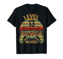 Load image into Gallery viewer, Level 13 Unlocked Birthday 13 Year Old Boy Kids Gift Shirt