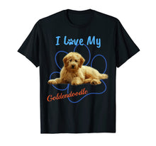 Load image into Gallery viewer, I Love My Goldendoodle Best Dog Lover Paw Print T-Shirt!