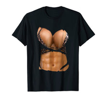 Load image into Gallery viewer, Fake Abs Shirt Bikini Body Muscle Six Pack Fake Big Boobs