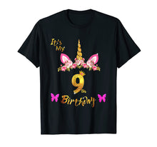 Load image into Gallery viewer, Awesome Since 2009 - Cool Unicorn 9th Birthday T-Shirt