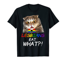 Load image into Gallery viewer, Lesbians Eat What Cat T Shirt Funny LGBT Pride Gift