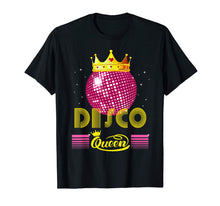 Load image into Gallery viewer, Disco Queen Tshirt - Retro 70s Vintage Disco Ball