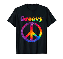 Load image into Gallery viewer, Tie Dye Colors Peace Sign Hippy Costume Shirt Men Women Gift