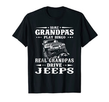 Load image into Gallery viewer, Mens Real Grandpas Drive Jeeps T-shirt Jeep Grandpa Tee