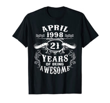 Load image into Gallery viewer, April 1998 Vintage Funny 21th Birthday Gift T Shirt