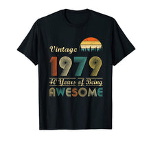 Load image into Gallery viewer, Vintage 1979 40 Years of Being Awesome Birthday T-shirt