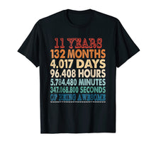 Load image into Gallery viewer, 11 Years Old 11th Bday Gifts Vintage Retro TShirt 132 Months