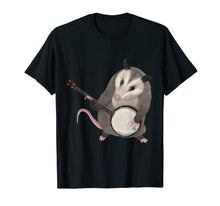 Load image into Gallery viewer, Opossum playing the banjo - possum shirt