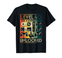Load image into Gallery viewer, Level 40 Unlocked Shirt 40th Vintage Video Gamer Birthday