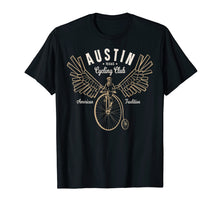 Load image into Gallery viewer, Austin Texas Flying Steampunk Bicycle T-Shirt