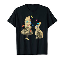 Load image into Gallery viewer, Alice & the Rabbit - Vintage Wonderland Book T Shirt Design