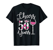 Load image into Gallery viewer, Cheers to 50 Years T-shirt 50th Birthday diamond wine Crown