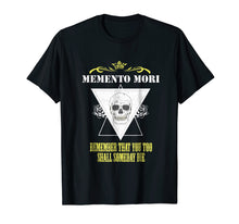 Load image into Gallery viewer, Memento Mori Philosophy Philosopher Skull Book Dark T-Shirt