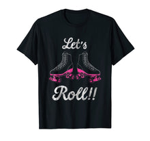 Load image into Gallery viewer, Let's Roll Roller Skating Derby Cute Distressed T-Shirt