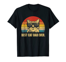 Load image into Gallery viewer, Vintage Best Cat Dad Ever T-Shirt Cat Daddy Father Gift Men