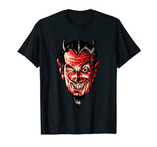Load image into Gallery viewer, Vintage Halloween Red Devil Head T-Shirt