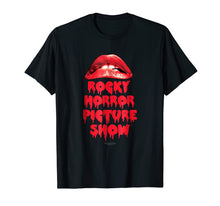 Load image into Gallery viewer, Rocky Horror Picture Show Lips with Stacked Logo T-shirt