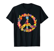 Load image into Gallery viewer, Groovy 70's Butterfly Peace Symbol Shirt Retro Costume Party