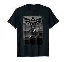 Load image into Gallery viewer, Nintendo Zelda Link Battle Ready Greyscaled Graphic T-Shirt
