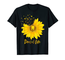 Load image into Gallery viewer, Dental Life Dental Assistant Teeth Hippie Sunflower Tshirt