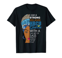Load image into Gallery viewer, Melanin HBCU Queen Grad Afrocentric T-Shirt for Black Women