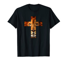 Load image into Gallery viewer, Christian Religious TShirt Joshua 1:9 Bible Verse Lion Cross