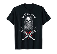 Load image into Gallery viewer, Rock Heavy Metal Till Death - Bearded Skull Metalhead Shirt