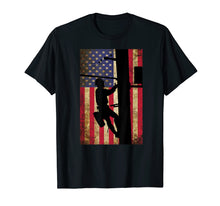 Load image into Gallery viewer, Lineman American Flag Shirt | Electric Cable Lineman Gift