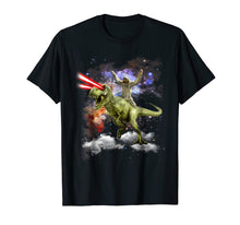 Load image into Gallery viewer, Sloth Riding T-rex Dinosaur- Funny Sloth Shirt
