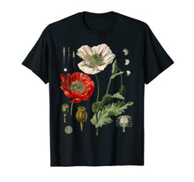 Load image into Gallery viewer, Red Poppy T-Shirt Botanical Poppies flower