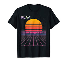 Load image into Gallery viewer, 80s Grid Sunset Vaporwave Synthwave Outrun T-Shirt