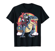 Load image into Gallery viewer, Ninja Unicorn Riding Dinosaur T rex Shirt Boys Girls Kids