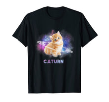 Load image into Gallery viewer, Cat in space caturn T-Shirt