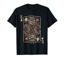 Load image into Gallery viewer, Skull Motorcycle Shirt Biker King of Spades Card Game Poker
